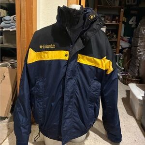 Columbia Men's Navy and Yellow Performance Jacket
